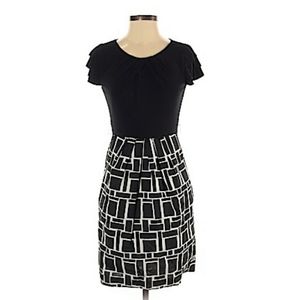 MAX AND CLEO Black Patterned Dress